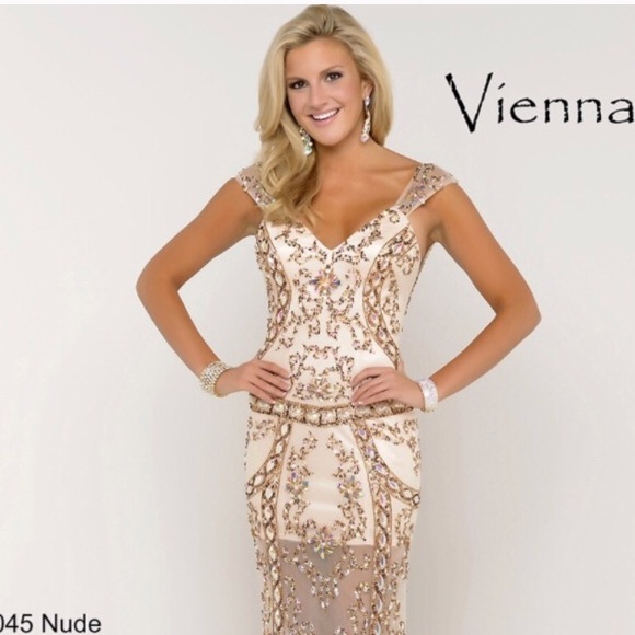 Beaded Beauty Pageant Dresses Gold